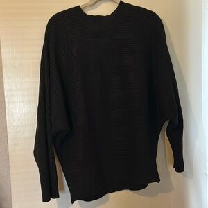 Black stripped texture sweater